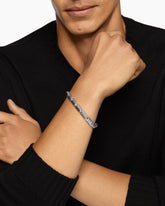 Chevron Link Bracelet in Sterling Silver, 7.6mm